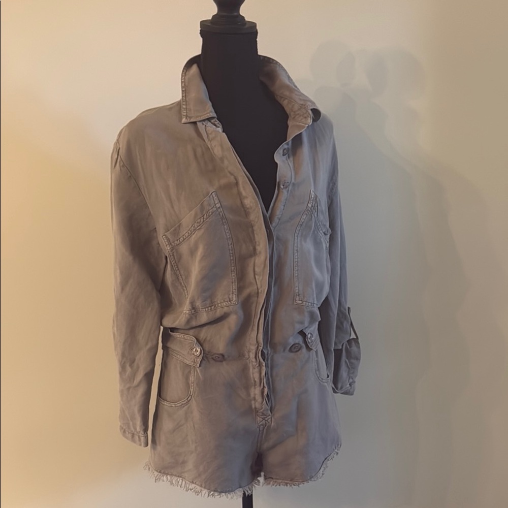 Young Fabulous & Broke Gray Utility Jumpsuit with Relaxed Fit